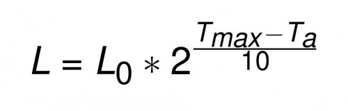 电容寿命计算公式